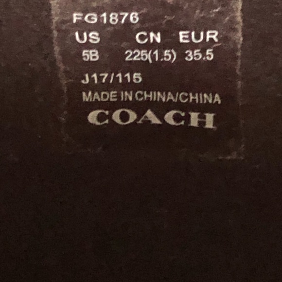 Coach size 5B black rain boots with tie back - Picture 9 of 9